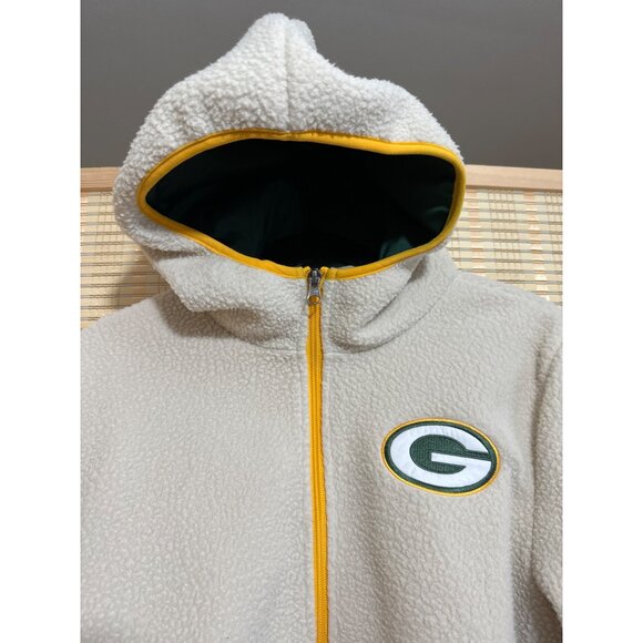 NFL Team Apparel Green Bay Packers Sherpa Fleece Hoodie Jacket SOLD - Picture 9 of 14